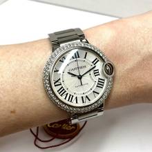 Thumbnail von Cartier Ballon Bleu 36mm 3284 Automatic Steel 36mm 1.87TCW Diamond Watch </h1>