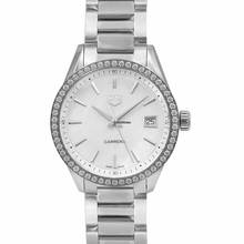 Thumbnail von TAG Heuer Carrera Lady WBK1316.BA0652 - Carrera Ladies Quartz White Dial with Diamonds Bezel Ladies Watch </h1>