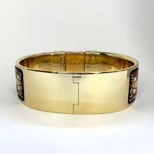 Thumbnail von Hermès LOQUET 18k Goldplated Watch Multi-Color Sapphires & Diamonds </h1>