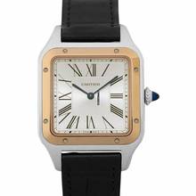  Cartier Santos W2SA0011 - Santos de Cartier 31.4mm Quartz Silver Dial Stainless Steel & Rose Gold Men's W </h1> 