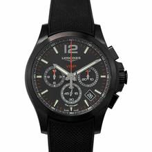  Longines Conquest L37172569 - Conquest VHP Chronograph Black Rubber Strap Watch 42mm </h1> 