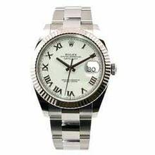 Thumbnail von Rolex Datejust 41 Edelstahl Weißgold 126334 Weiß Römisch Oyster