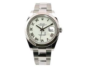  Rolex Datejust 41 Edelstahl Weißgold 126334 Weiß Römisch Oyster  
