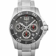  Longines HydroConquest L37834766 - HydroConquest Automatic Grey Dial Chronograph Men's Watch </h1> 