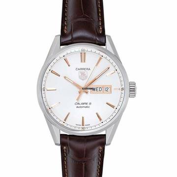  TAG Heuer Carrera Calibre 5 WAR201D.FC6291 - Carrera Calibre 5 Day-Date Automatic White Dial Men's Watch </h1> 