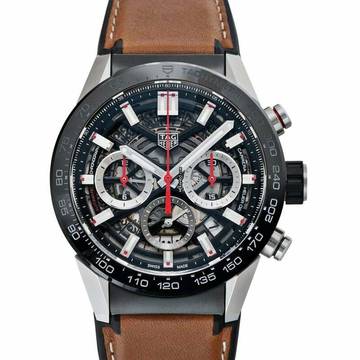  TAG Heuer Carrera CBG2010.FT6144 - Carrera Calibre Heuer 02 Automatic Black Skeleton Dial Men's Watch </h1> 