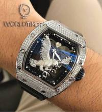 Richard Mille [NEW][UNIQUE] RM 57-02 Falcon White Gold Full Set Diamonds Tourbillon