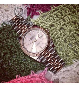 Rolex [NEW] Mens Datejust II 41mm 126331 Pink Rose Gold & Steel Jubilee