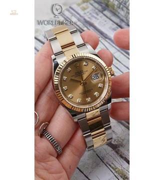 Rolex [NEW 2018 MODEL] DateJust 36mm 126233G Champagne Diamond Dial Oyster