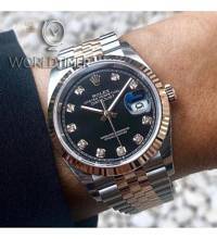 Rolex [NEW 2018 MODEL] DateJust 36mm 126233G Black Diamond Dial Jubilee