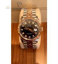 Rolex [NEW] Datejust 36mm Ladies 126231G Black Dial Fluted Bezel Jubilee