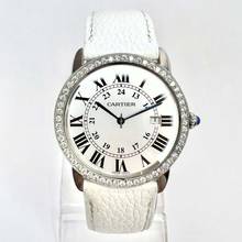 Thumbnail von Cartier Ronde Solo de Cartier Date 36mm Quartz Steel 1TCW DIAMOND Watch </h1>