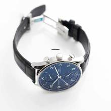 Thumbnail von IWC Portugieser Chronograph IW371606 - Portugieser Automatic Chronograph Blue Dial Men's Watch </h1>