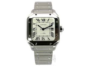 Thumbnail von Cartier Santos de Cartier Edelstahl mittleres Modell Ref. WSSA0029 </h1>