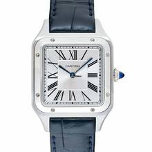 Thumbnail von Cartier Santos Dumont WSSA0023 - Santos-Dumont 38 x 27.5 mm Quartz Silver Dial Stainless Steel Small Ladies Watc </h1>