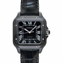 Thumbnail von Cartier Santos WSSA0039 - Santos De Cartier Automatic Black Dial Men's Watch </h1>