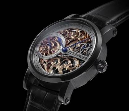  Benzinger Skelett 3/4 Skeleton Floral Black 