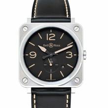 Thumbnail von Bell & Ross BR S BRS-HERI-ST/SCA - Instruments BR S Steel Heritage Quartz Black Dial Men's Watch </h1>