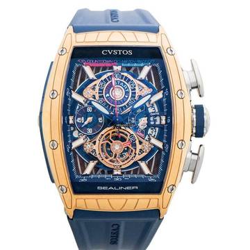  Cvstos CVGT-SEA-REGATA-1000 - Chrono Automatic skeleton Dial Red Gold Men's Watch </h1> 