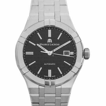  Maurice Lacroix AIKON AI6008-SS002-330-1 - Aikon Automatic Black Sun brushed Clous de Paris Dial Men's Watch </h1> 