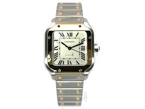 Thumbnail von Cartier Santos de Cartier Edelstahl Gelbgold medium Modell W2SA0016