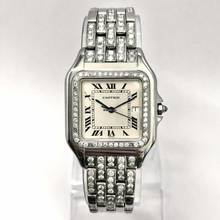 Thumbnail von Cartier Panthère Quartz Jumbo 29mm Steel 3.42TCW Diamond Watch </h1>