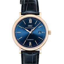 Thumbnail von IWC Portofino Automatic IW356522 - Portofino Automatic Blue Dial Black Leather Men's Watch </h1>