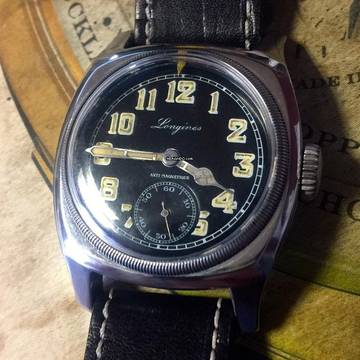  Longines 3582 Majetek Big Turtle Handaufzug vom 27.12.1948 mit orig. Stammbuchauszug 