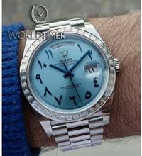 Thumbnail von Rolex [NEW] Day-Date Oyster Perpetual Baguette Bezel Arabic Numerals 228396TBR