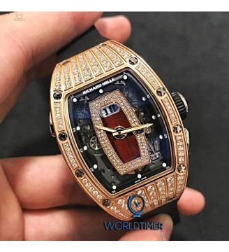 Richard Mille [NEW] RM 037 Rose Gold Med Set Diamonds Ladies Watch