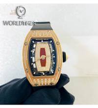 Richard Mille [NEW] RM 07-01 Rose Gold Med Set Diamonds Jasper Dial