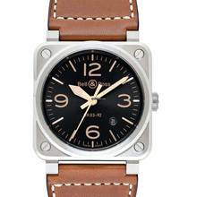 Thumbnail von Bell & Ross BR 03-92 Steel BR0392-GH-ST/SCA - Instruments BR 03-92 Golden Heritage Black Dial Men's Watch </h1>