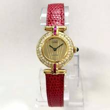 Thumbnail von Cartier VERMEIL COLISÈE Quartz GoldPlated Argent DIAMONDS  & Red Rubies Watch </h1>
