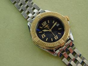  Breitling Cockpit Lady B-Class / Cockpit Lady mit Goldlünette und original Pilotband im TOP Zustand 