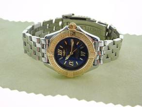 Thumbnail von Breitling Cockpit Lady B-Class / Cockpit Lady mit Goldlünette und original Pilotband im TOP Zustand