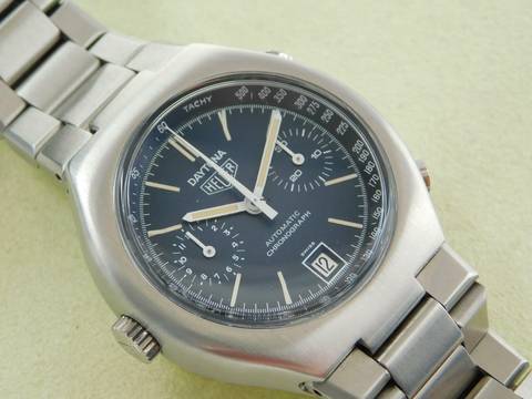  Heuer Daytona Chronograph Cal.12 Vintage 39mm mit original Stahlband Datum </h1> 