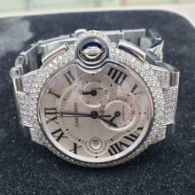 Thumbnail von Cartier Ballon Bleu BLUE 44mm Automatic Chronograph Steel DIAMOND Watch </h1>