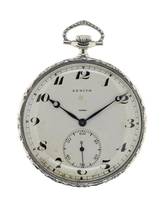  Zenith Mans open face Lepine Pocket Watch Art Deco </h1> 