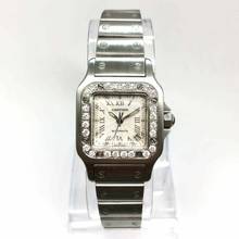 Thumbnail von Cartier Santos Galbée 24mm Automatic Steel 0.65TCW Diamond Watch NEW Model </h1>