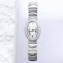 Thumbnail von Cartier Baignoire Mini 18K White Gold Watch ~1.07TCW Diamond Bracelet Watch </h1>