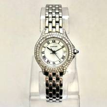 Thumbnail von Cartier COUGER 27mm Steel ~0.62TCW Diamond Watch </h1>