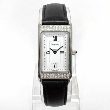  Tiffany Quartz 20mm Steel 0.45TCW F-G VS-SI DIAMONDS Watch </h1> 