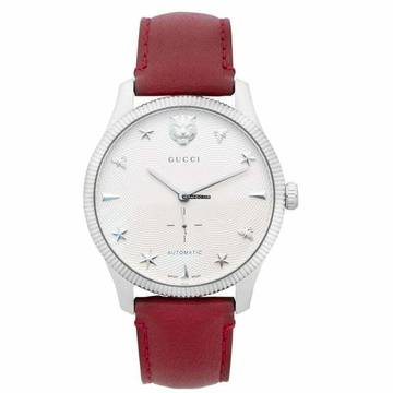  Gucci G-Timeless YA126346 - G-Timeless Silver Dial Men's Watch 40mm / Leather </h1> 