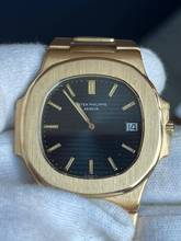 Thumbnail von Patek Philippe Nautilus 3700/1 Nautilus Jumbo Gelbgold Tritium Zifferblatt Box + Stammbuchauszug