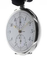 Thumbnail von Swiss Mans open face Chronograph Pocketwatch Deposé </h1>