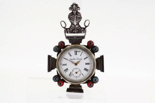  Quartier-Girard Freemasons Huguenot Cross Key Wind Pocket Watch 