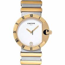  Carven 38-128T-0001 - Quartz White Dial Stainless Steel Ladies Watch </h1> 