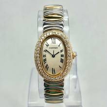 Thumbnail von Cartier Baignoire 18K Gold & Steel 1.7TCW Diamond Watch </h1>
