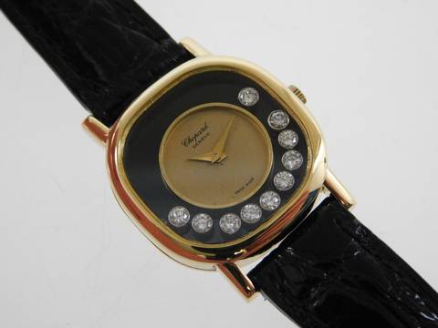  Chopard Happy Diamonds 18 Karat Gelbgold mit 10 Diamanten. Handaufzug im Top Zustand </h1> 