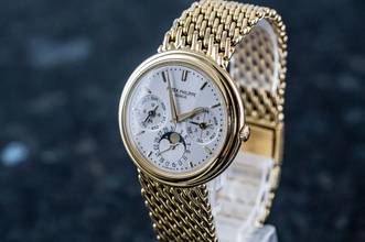 Thumbnail von Patek Philippe Perpetual Calendar Reference 3945J | 18k Yellowgold | 3940 with Gold Bracelet